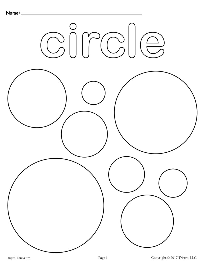 FREE Circles Coloring Page