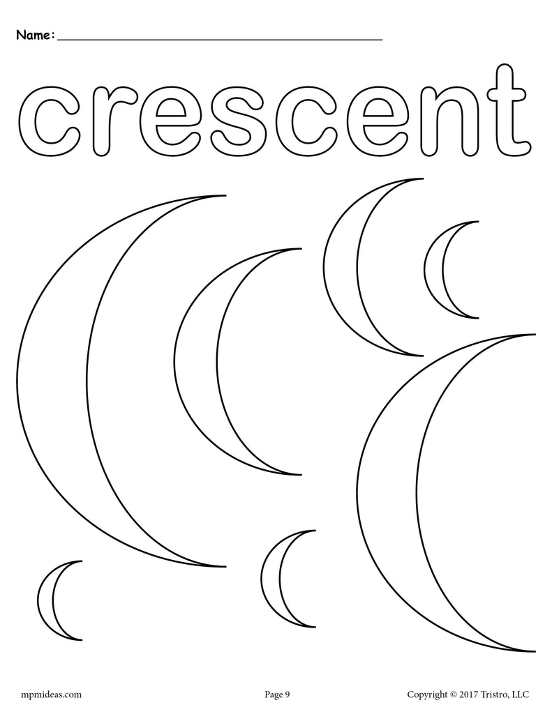 FREE Crescents Coloring Page