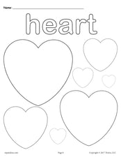 FREE Hearts Coloring Page