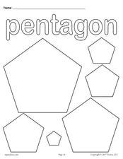 FREE Pentagons Coloring Page