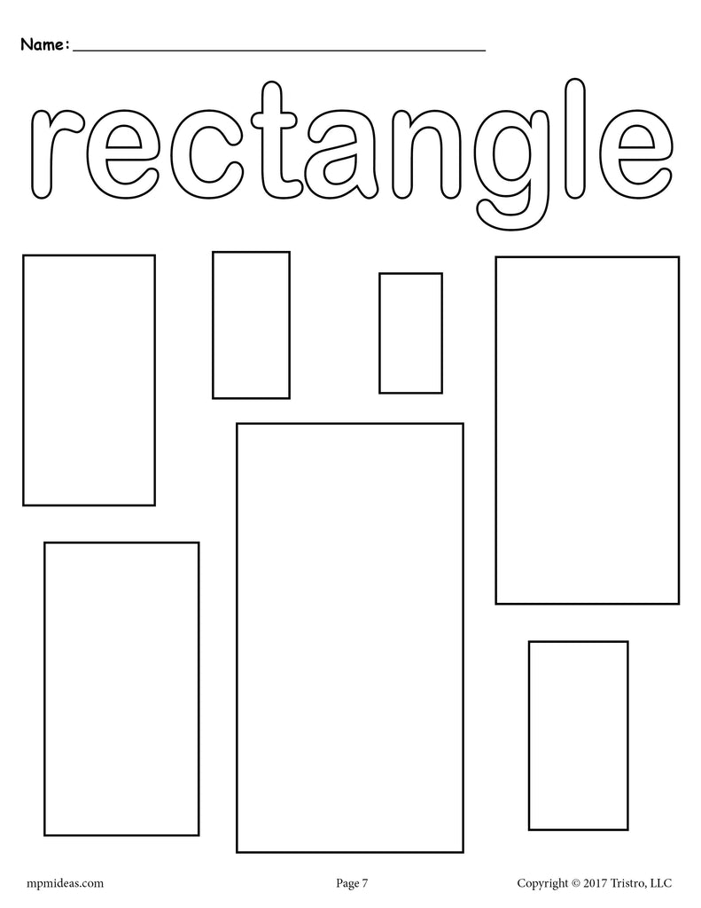 FREE Rectangles Coloring Page