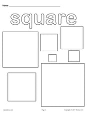 FREE Squares Coloring Page