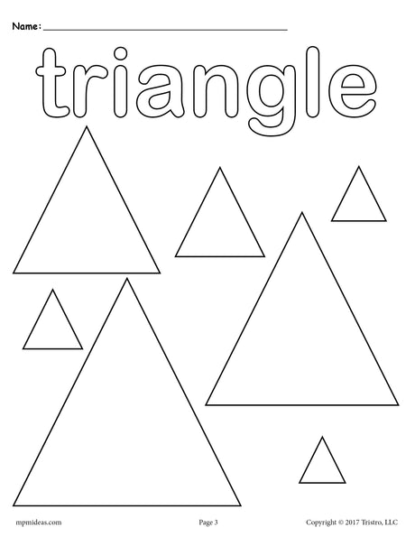 FREE Triangles Coloring Page