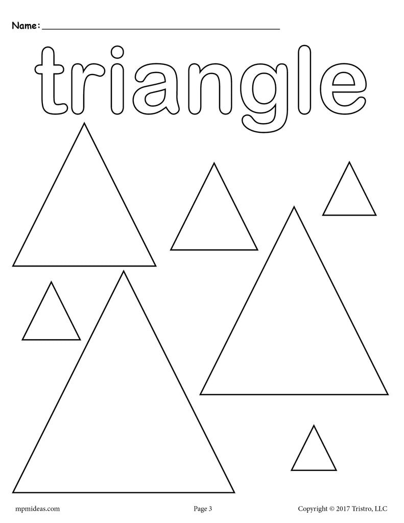 Triangle Coloring Pages Triangle Coloring Pages