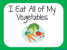 "I Eat All of My Vegetables" Early Reader