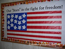 "Our Stars in the Fight for Freedom" - Veteran's Day Bulletin Board Idea