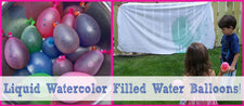 Summer Outdoor Fun: Painting with Watercolor Filled Balloons!