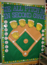 Baseball Themed Classroom Helper Bulletin Board Idea