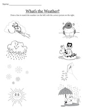 "What's the Weather?" FREE Printable Matching Worksheet