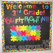 In This Class, You're A Special Piece of the Puzzle! Welcome Back-to-School Bulletin Board Idea