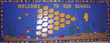 Welcome To Our School! Under the Sea Fish Themed Back-to-School Bulletin Board Idea