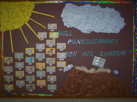 "Will Phil See His Shadow?" - Groundhog Day Bulletin Board