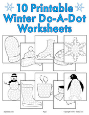 10 Winter Do-A-Dot Printables!