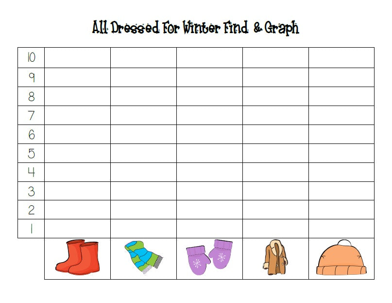 "All Dressed For Winter!" Math Center Activities