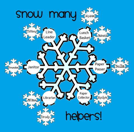 Snow Many Helpers! - Winter Bulletin Board Idea