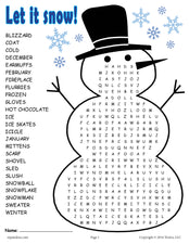 Printable Winter Word Search!