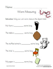 Earthworms &amp; Measuring - Spring Math Activity
