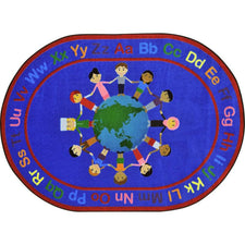 A World of Friends™ Circle Time & Seating Rug, 7'8" x 10'9" Oval