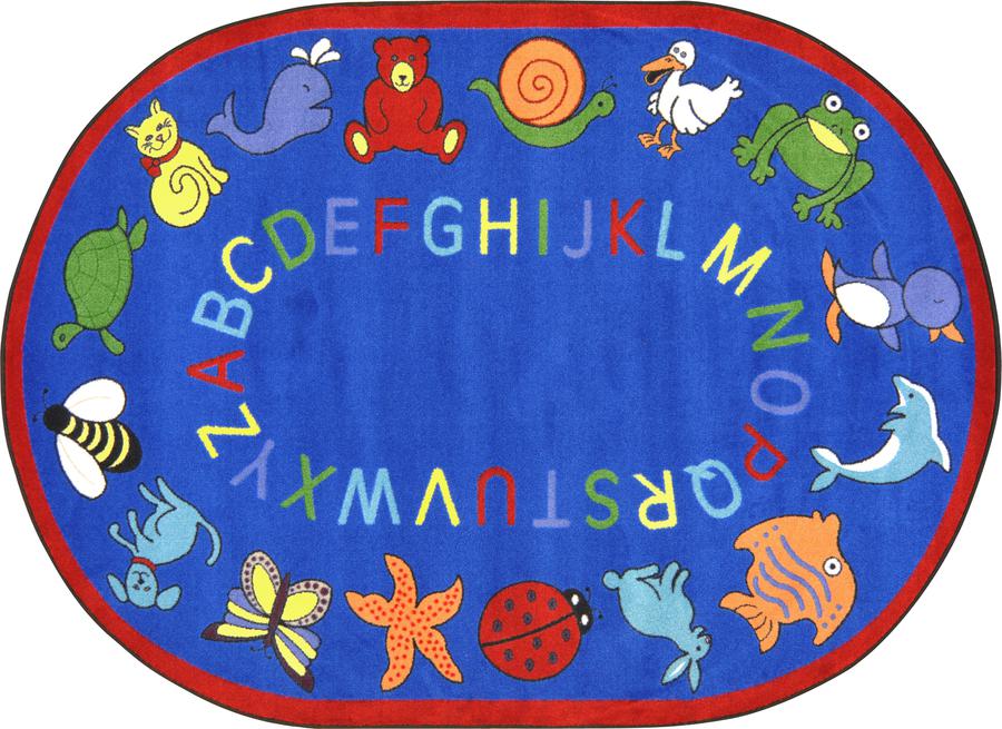 Joy Carpets ABC Animals© Classroom Circle Time Rug, 7'8