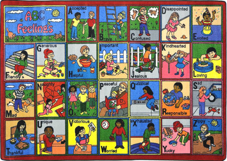 ABC Feelings© Classroom Rug, 5'4" x 7'8" Rectangle