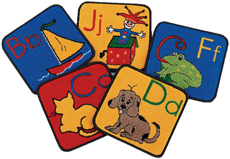 ABC Phonics Alphabet KID$ Value PLUS Discount Carpet Squares, Set of 26