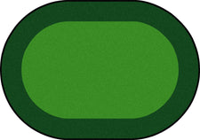 All Around™ Green Classroom Carpet, 7'8" x 10'9" Oval