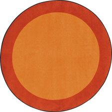 All Around™ Orange Classroom Carpet, 7'7" Round