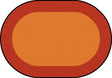 All Around™ Orange Classroom Carpet, 7'8" x 10'9" Oval