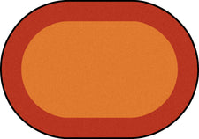 All Around™ Orange Classroom Carpet, 5'4" x 7'8" Oval