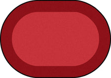 All Around™ Red Classroom Carpet, 7'8" x 10'9" Oval