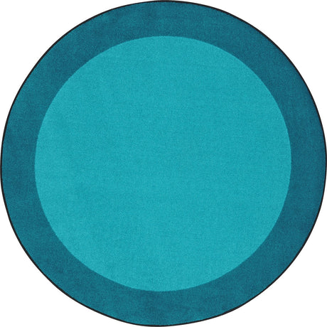 All Around™ Teal Classroom Carpet, 7'7" Round