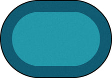 All Around™ Teal Classroom Carpet, 5'4" x 7'8" Oval