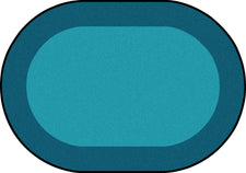 All Around™ Teal Classroom Carpet, 5'4" x 7'8" Oval