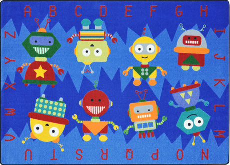 Alphabet Bots© Classroom Rug, 5'4" x 7'8" Rectangle