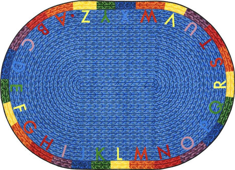 Alphabet Braid© Classroom Rug, 7'7"  Round