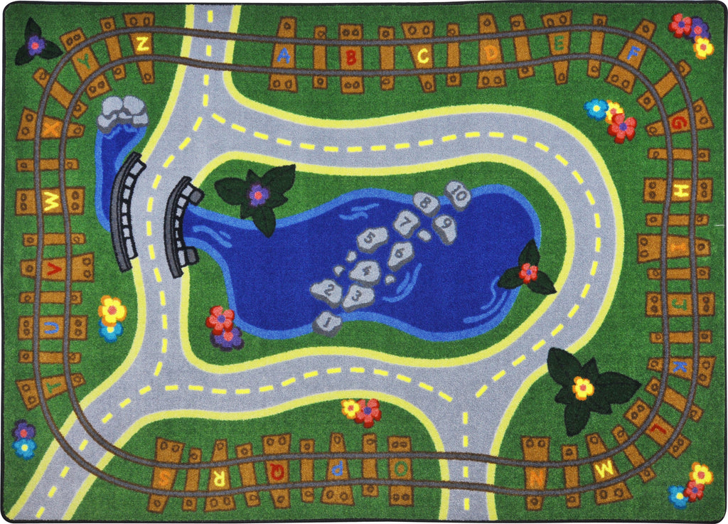Alphabet Train Rug Joy Carpets Alphabet Express© Classroom Rug, 5'4