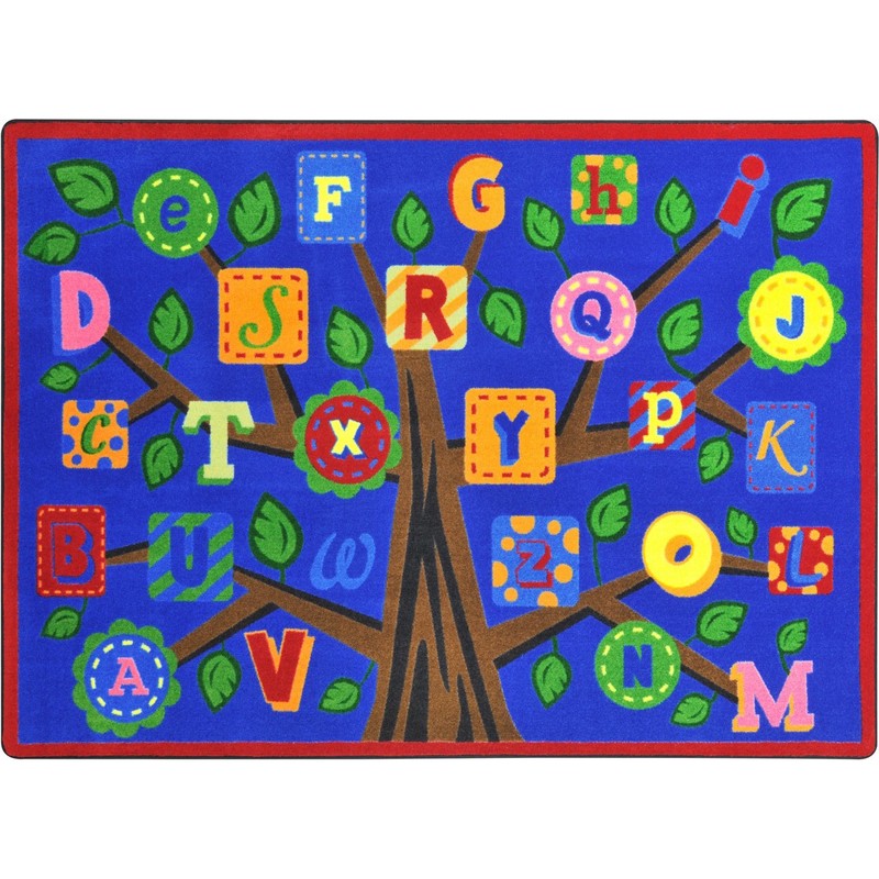 Alphabet Leaves™ Bold Classroom Circle Time Rug, 7'8" x 10'9" Rectangle