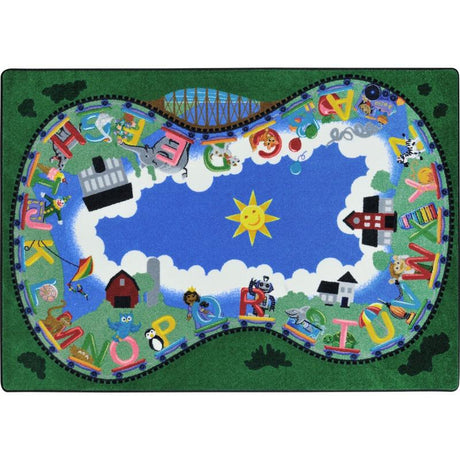 Alphabet Railway™ Classroom Seating Rug, 5'4" x 7'8" Rectangle
