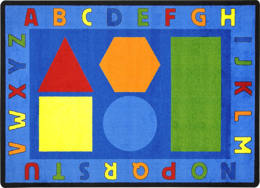 Abc Rug Shapes Joy Carpets Alphabet Shapes© Classroom Circle Time Rug, 7'8