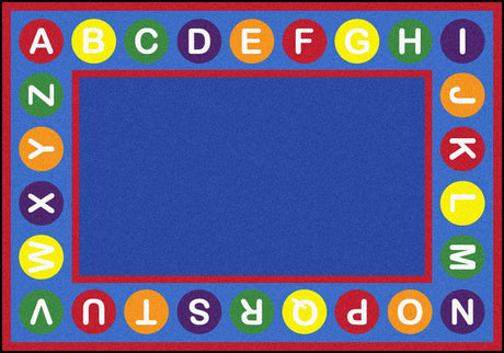 Alphabet Spots© Primary Classroom Circle Time Rug, 7'8" x 10'9" Rectangle