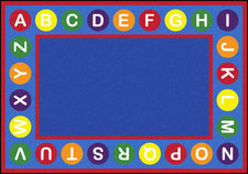 Alphabet Spots© Primary Classroom Circle Time Rug, 7'8" x 10'9" Rectangle