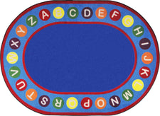 Alphabet Spots© Primary Classroom Circle Time Rug, 7'8" x 10'9" Oval