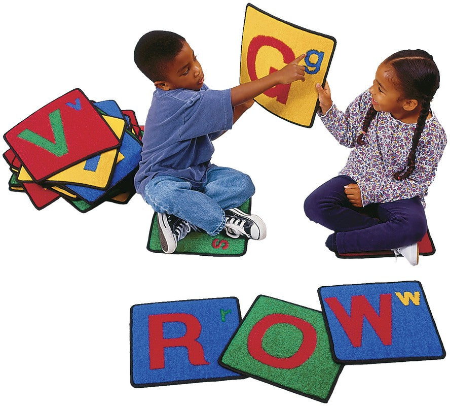 Alphabet Classroom KID$ Value PLUS Discount Carpet Squares, Set of 26