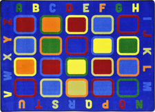 Alphabet Tiles© Classroom Circle Time Rug, 7'8" x 10'9" Rectangle