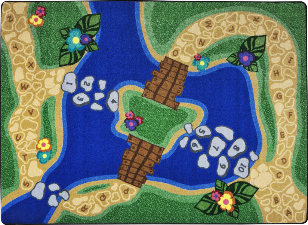 Alphabet Trail© Classroom Rug, 7'8" x 10'9" Rectangle