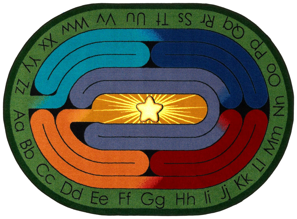 Amazing ABC's© Classroom Rug, 5'4" x 7'8"  Oval