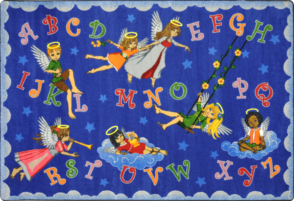 Joy Carpets Angel Alphabet© Classroom Rug, 7'8