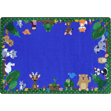 Animals Among Us™ Classroom Seating Rug, 7'8" x 10'9" Oval