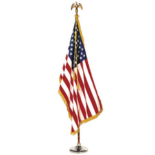 Complete Mounted US Flag Set 3 x 5, 8 Foot Pole