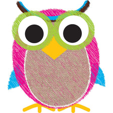 Ashley Productions Burlap Scribble Owl Magnetic Whiteboard Eraser